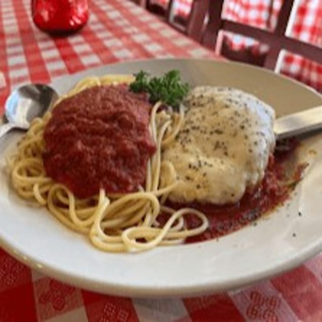 Chicken cutlet parm.