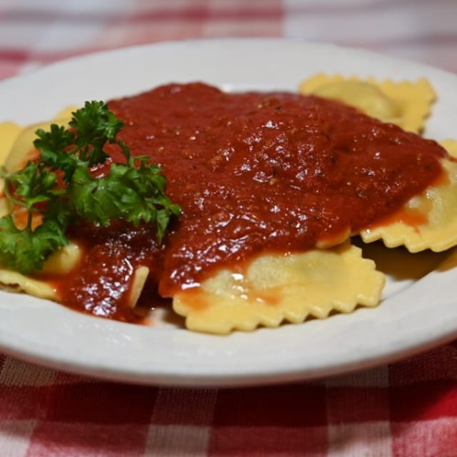 Braised Beef Steak Ravioli.