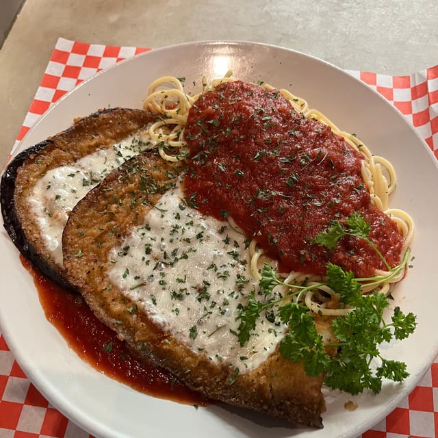 Eggplant parmesan.