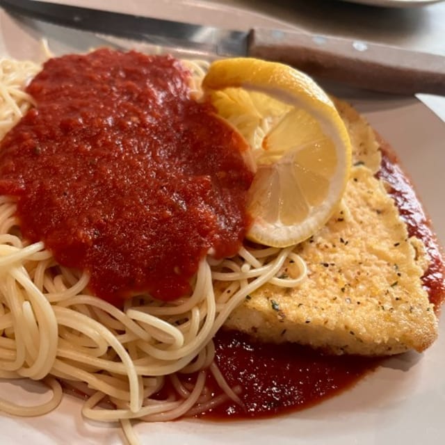 Calamari Steak Parmesan.