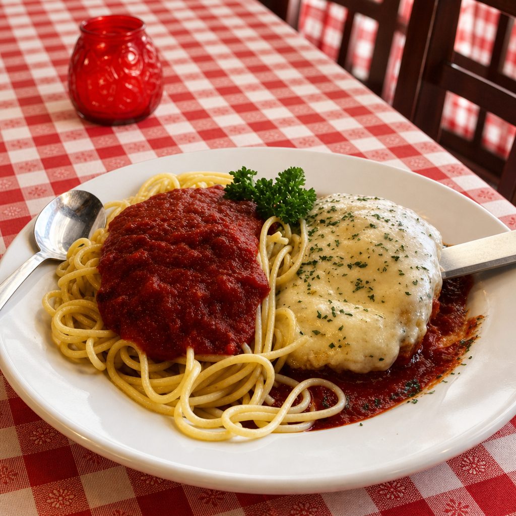 Chicken Cutlet Parmesan.