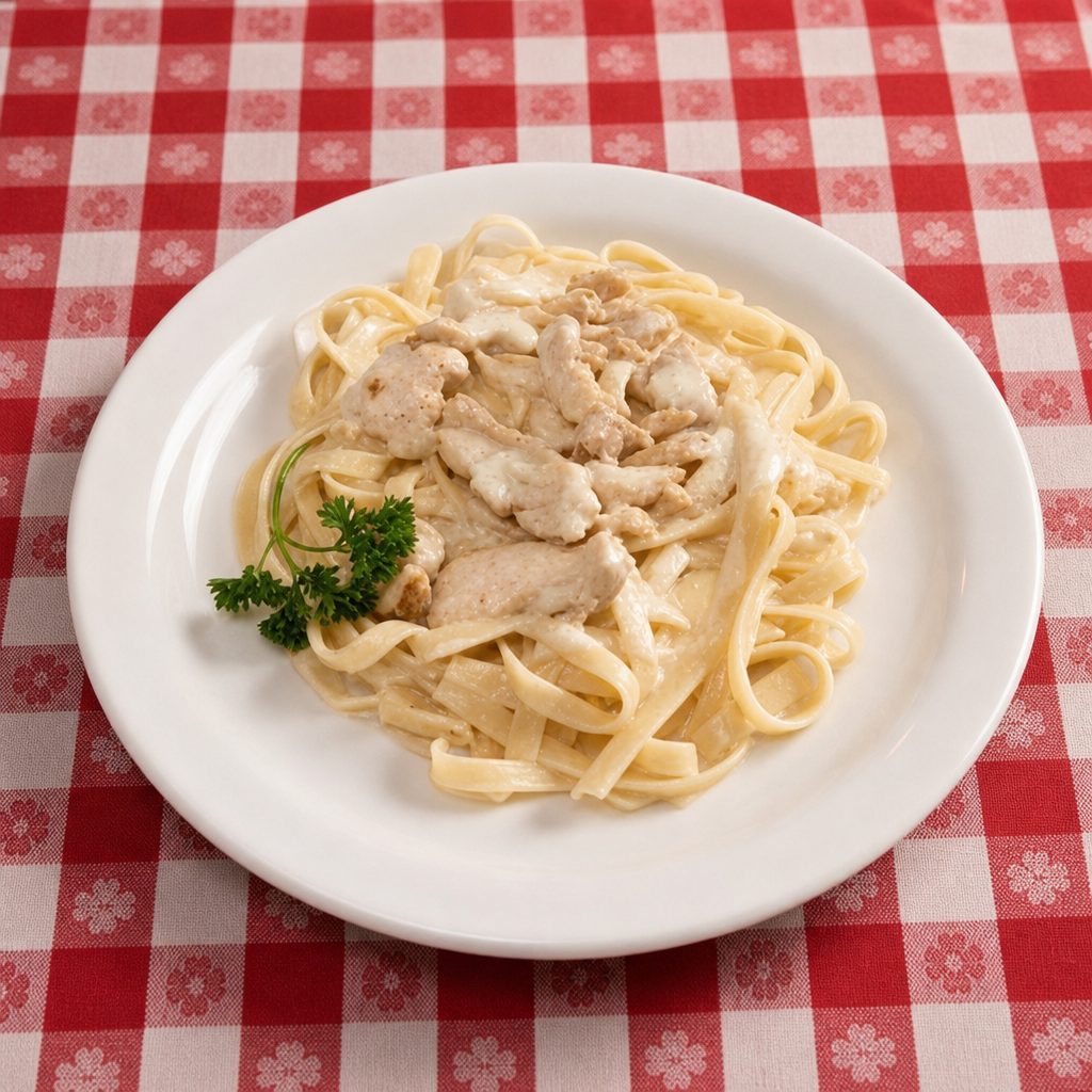 Chick fettuccine Alfredo Lunch.