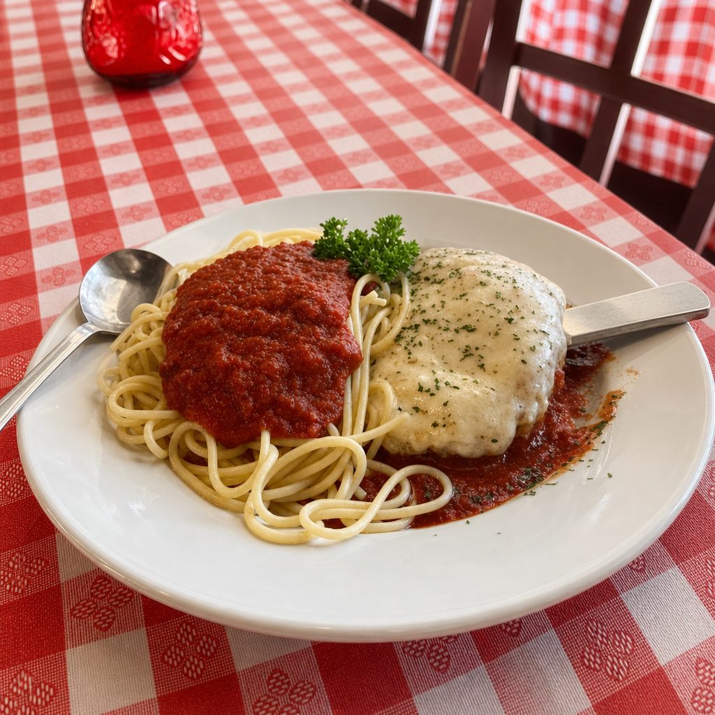 Chicken Cutlet Parmesan A La Carte.